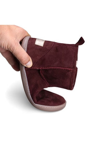 Nubuck Enkellaarzen - Bordeauxrood