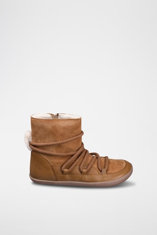 Leren Enkellaarzen - Camel