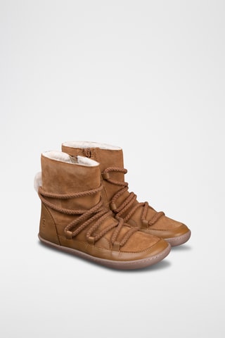 Leren Enkellaarzen - Camel