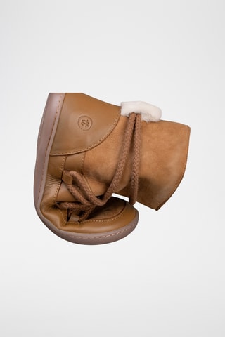 Leren Enkellaarzen - Camel