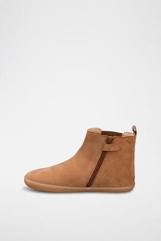 Leren Enkellaarzen - Camel