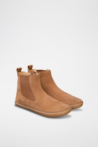 Leren Enkellaarzen - Camel