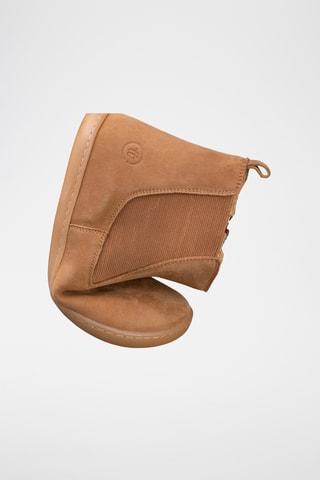 Leren Enkellaarzen - Camel