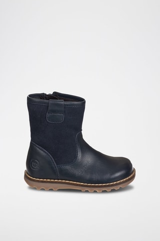 Leren Enkellaarzen - Blauw