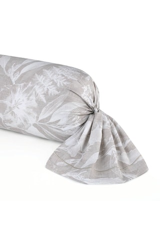 Taie de traversin en satin de coton 80 fils/cm² - Taupe