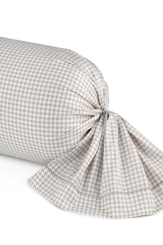 Taie de traversin en satin de coton - 80 fils/cm² - Taupe - 43 x 210 cm