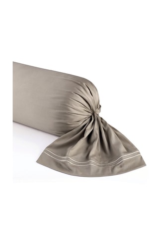 Taie de traversin en satin de coton Cannes - Taupe
