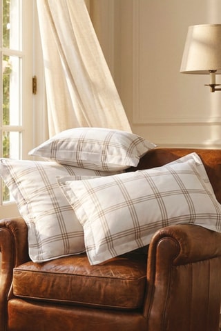2 taies d'oreiller en satin de coton 80 fils/cm² Aaron - Taupe