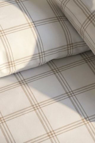 2 taies d'oreiller en satin de coton 80 fils/cm² Aaron - Taupe