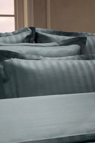 2 taies d'oreiller en satin de coton - 80 fils/cm² - Gris foncé - 50 x 70 cm
