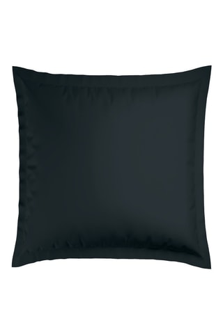 2 taies d'oreiller en satin de coton - 80 fils/cm² - Noir