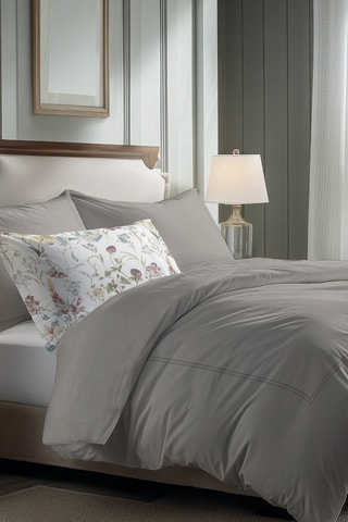 2 taies d'oreiller en satin de coton Cannes - Taupe