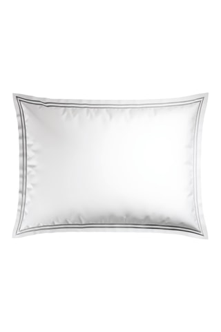 2 taies d'oreiller en satin de coton 80 fils/cm² Annecy - Blanc
