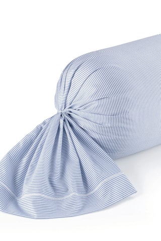 Taie de traversin en percale de coton 80 fils/cm² Sorbonne - Ciel