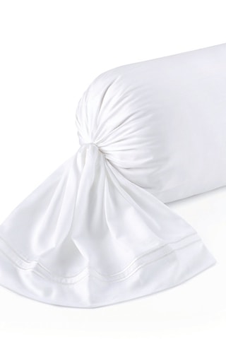 Taie de traversin en satin de coton 80 fils/cm² Annecy - Blanc
