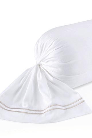 Taie de traversin en satin de coton 80 fils/cm² Annecy - Blanc