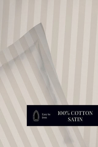 2 taies d’oreiller en satin de coton 80 fils/cm² - Taupe