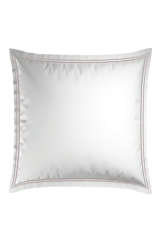 2 taies d'oreiller en satin de coton 80 fils/cm² Annecy - Blanc