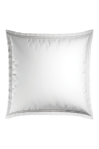 2 taies d'oreiller en satin de coton 80 fils/cm² Annecy - Blanc