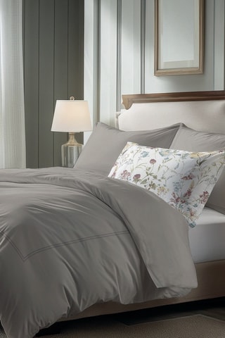 Parure de couette en satin de coton Cannes - Taupe