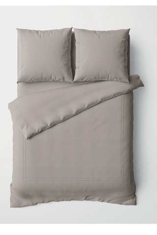 Parure de couette en satin de coton Cannes - Taupe