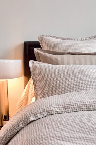 Parure de couette en satin de coton - 80 fils/cm² - Taupe