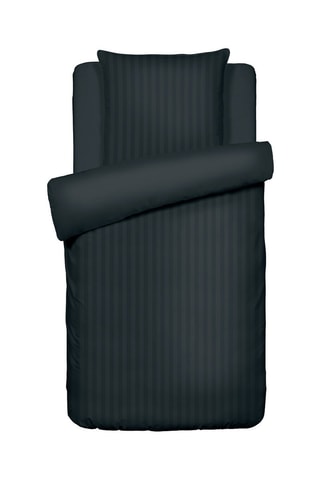 Parure de couette en satin de coton - 80 fils/cm² - Noir