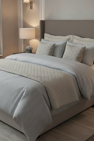 Parure de couette en percale de coton - 80 fils/cm² - Taupe