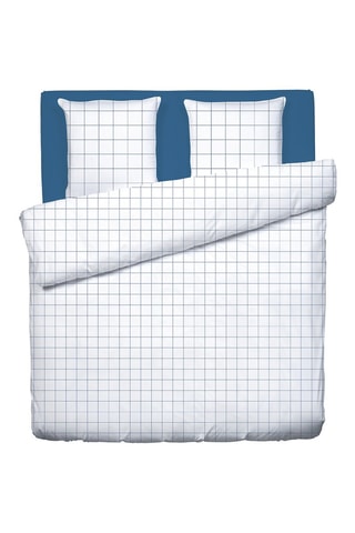 Parure de couette en satin de coton - 80 fils/cm² - Blanc