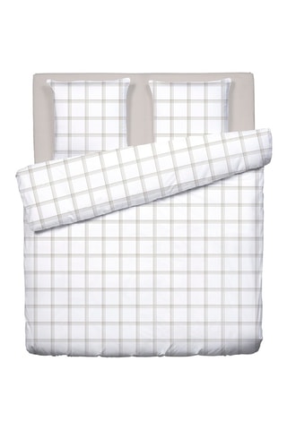 Parure de couette en satin de coton 80 fils/cm² Aaron - Taupe