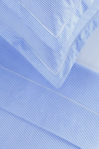 Parure de couette en percale de coton 80 fils/cm² Grenoble - Bleu