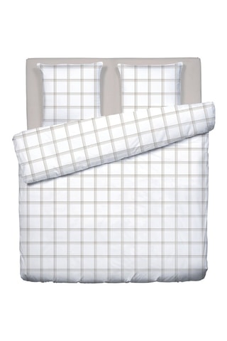 Parure de couette en satin de coton 80 fils/cm² Aaron - Taupe