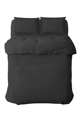 Parure de couette en satin de coton 80 fils/cm² - Noir