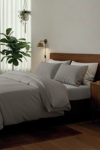 Parure de couette en satin de coton 80 fils/cm² Annecy - Taupe