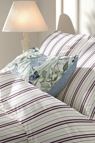 Parure de couette en satin de coton Lucia - Mauve