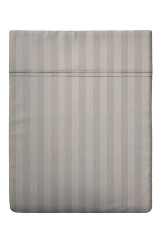 Drap plat en satin de coton  Dobby - Taupe