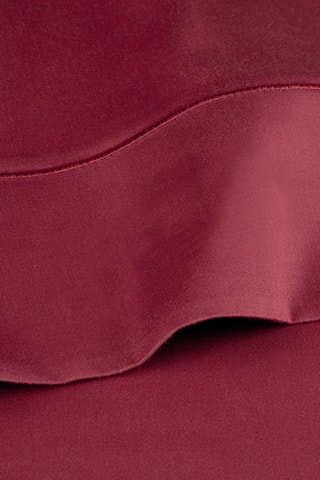 Drap plat en satin de coton  - Bordeaux
