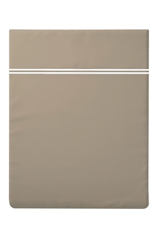 Drap plat en satin de coton 80 fils/cm² Annecy - Taupe