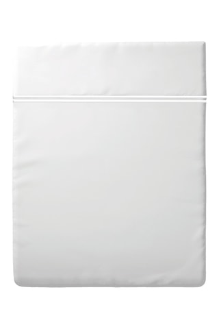 Drap plat en satin de coton 80 fils/cm² Annecy - Blanc