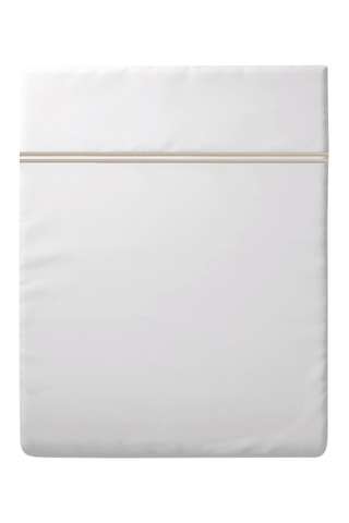 Drap plat en satin de coton 80 fils/cm² Annecy - Blanc