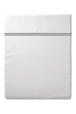 Drap plat en satin de coton 80 fils/cm² Annecy - Blanc