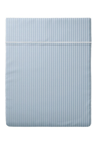 Drap plat en percale de coton - 80 fils/cm² - Ciel - 240 x 300 cm