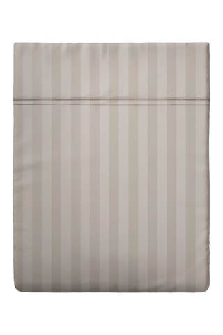 Drap plat en satin de coton 80 fils/cm² - Taupe