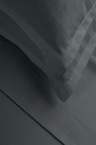 Parure de draps en satin de coton - 80 fils/cm² - Gris foncé