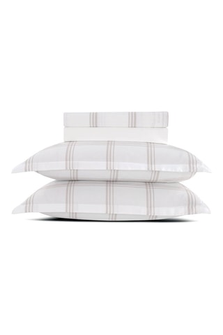 Parure de draps en satin de coton - 80 fils/cm² - Taupe