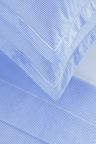 Parure de draps en percale de coton 80 fils/cm² Grenoble - Bleu