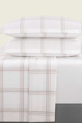 Parure de draps en satin de coton 80 fils/cm² Aaron - Taupe