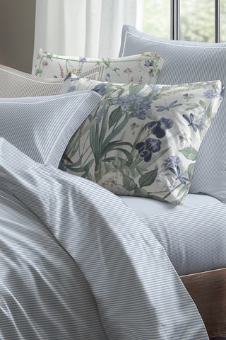 Parure de draps en percale de coton 80 fils/cm² Aix Marseille - Ciel