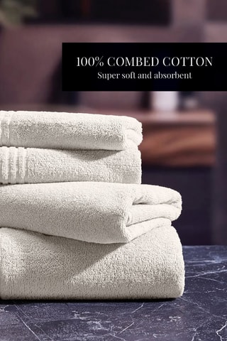 6 gants de toilette Ecume - Blanc