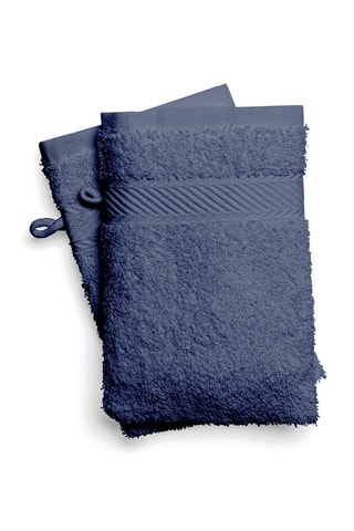 2 gants de toilette Nuage - Bleu gris
